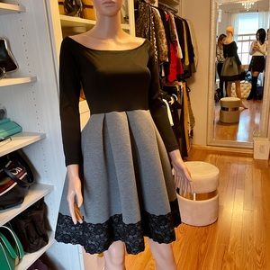 Gray A-line Dress